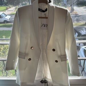 ZARA white blazer- NWT size S